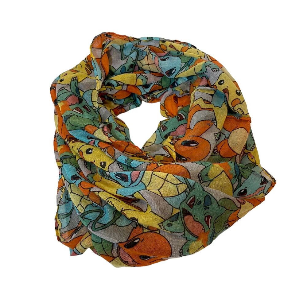 Pokemon Bioworld 2015 Viscose Fashion Infinity Scarf Pikachu Charmander & More